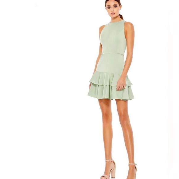 IEENA FOR MAC DUGGAL | Ruffle Skater Skirt Mini NWT Size 4 - Picture 1 of 12